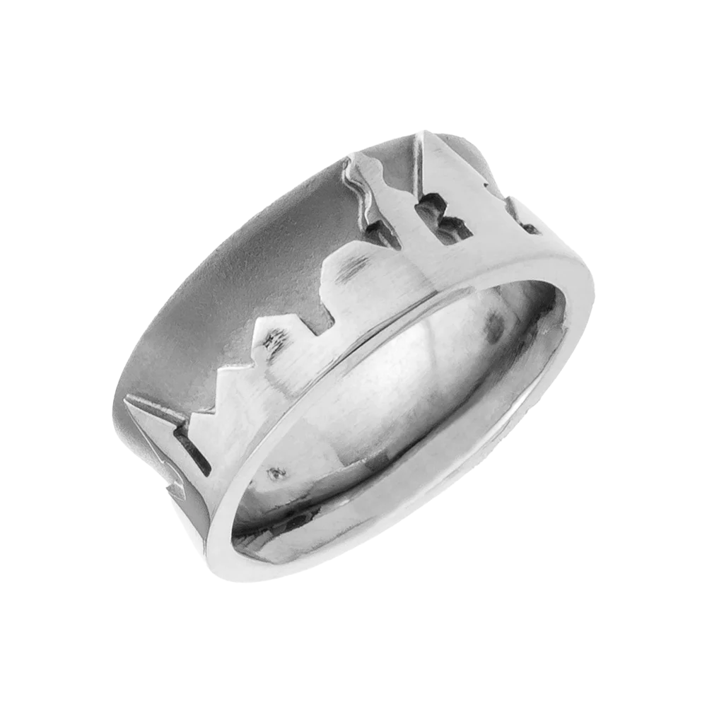 Kitzspirit® KB Ring – 925er-Sterling-Silber – Gams und Stadt Kitzbühel Design