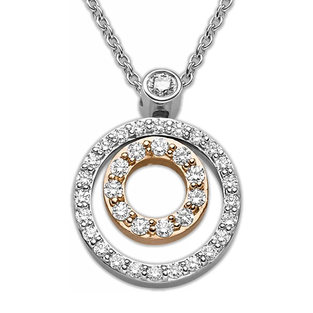 Panta Rhei® Collier 0,29 ct von Leo Wittwer – Exklusives Diamantcollier aus Roségold und Weißgold bei Juwelier Schroll in Kitzbühel