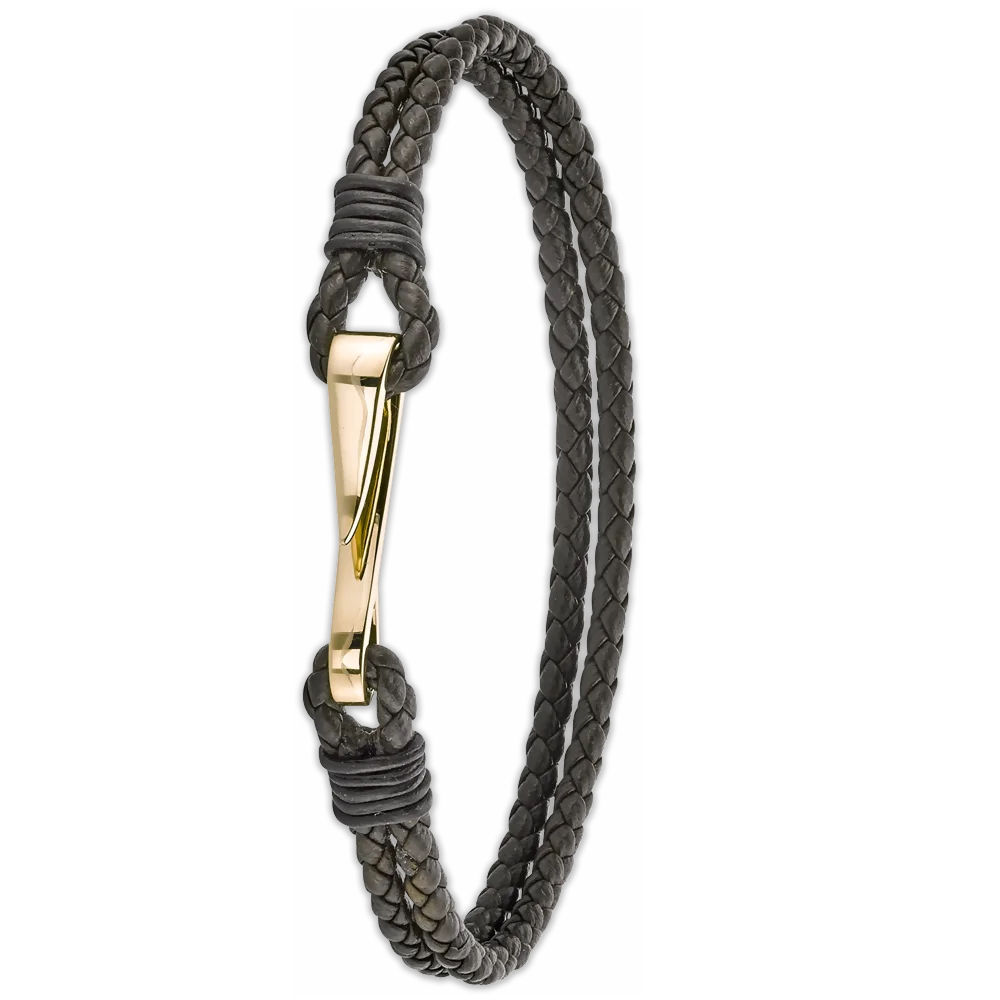 Men - geflochtenes Armband Leo Wittwer Gelbgold