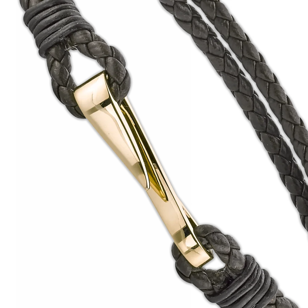 Men - geflochtenes Armband Leo Wittwer Gelbgold