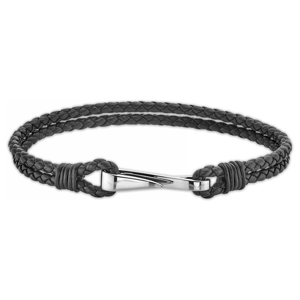 Men - geflochtenes Armband Leo Wittwer Weißgold