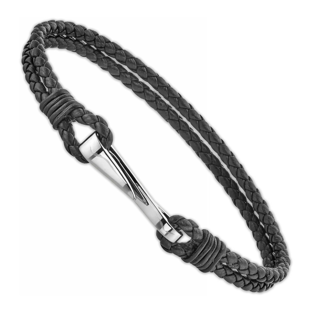 Men - geflochtenes Armband Leo Wittwer Weißgold