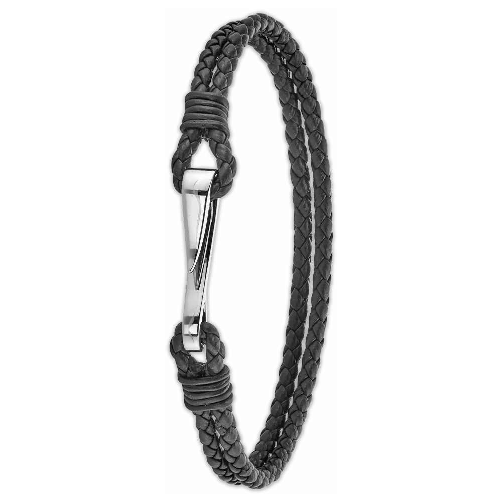 Men - geflochtenes Armband Leo Wittwer Weißgold