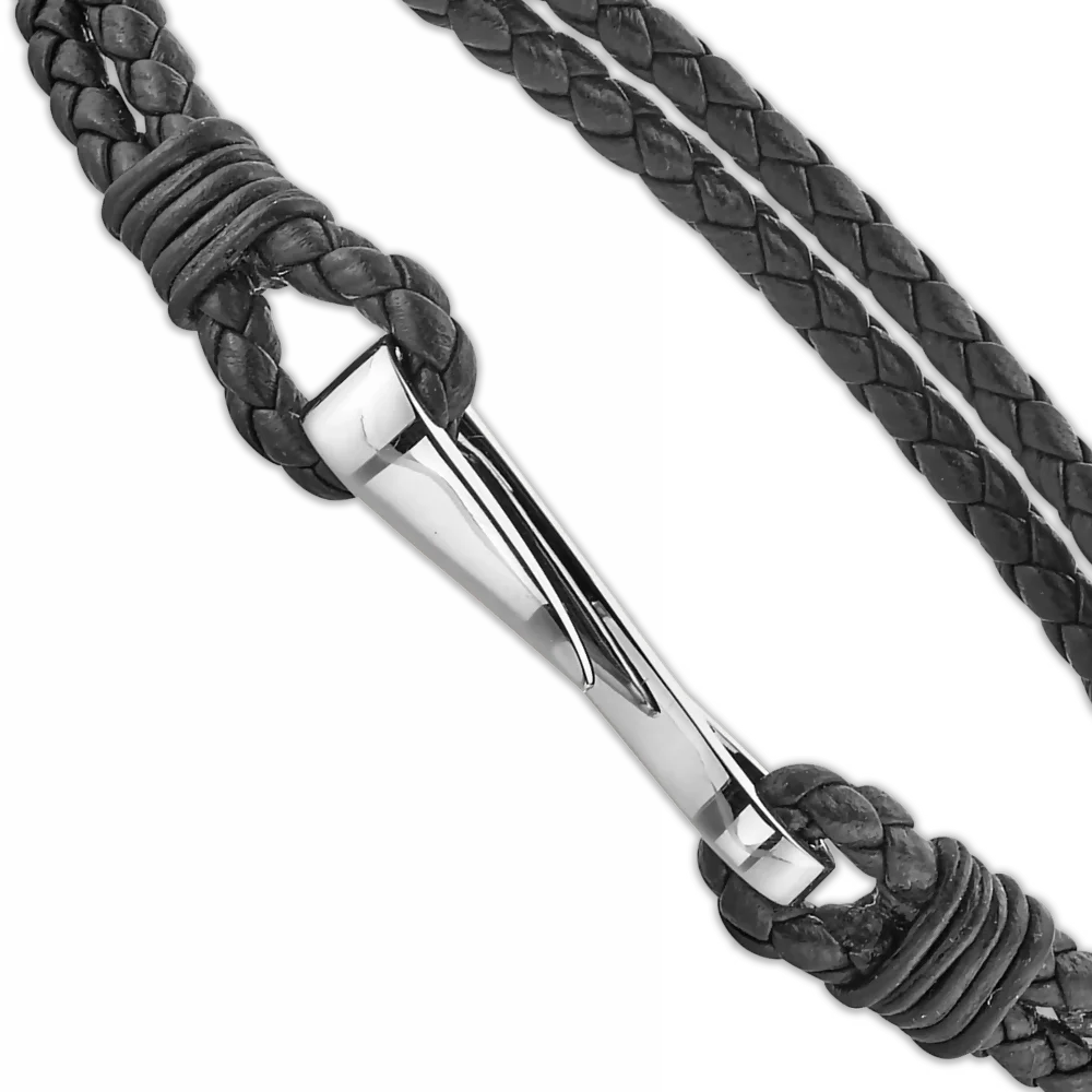 Men - geflochtenes Armband Leo Wittwer Weißgold