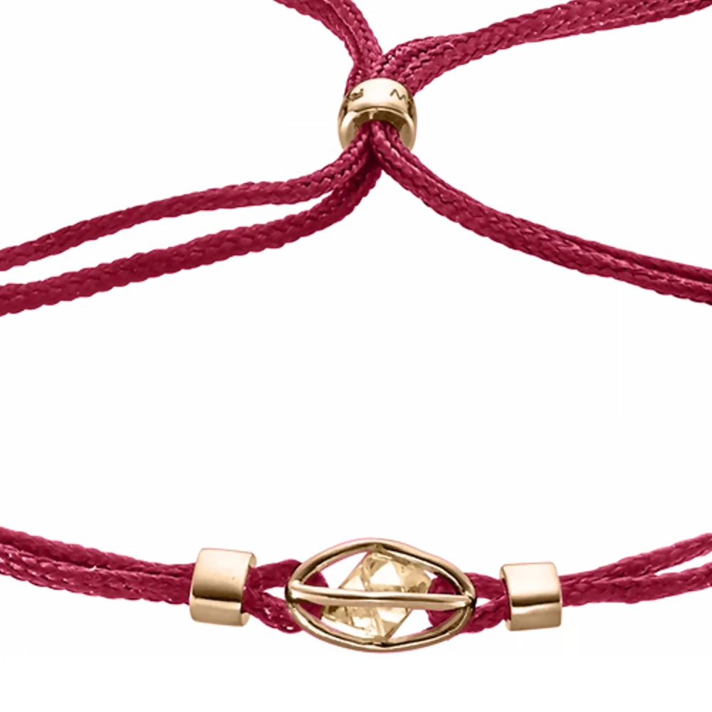 Rough Cut® Mini Armband Roségold - rot