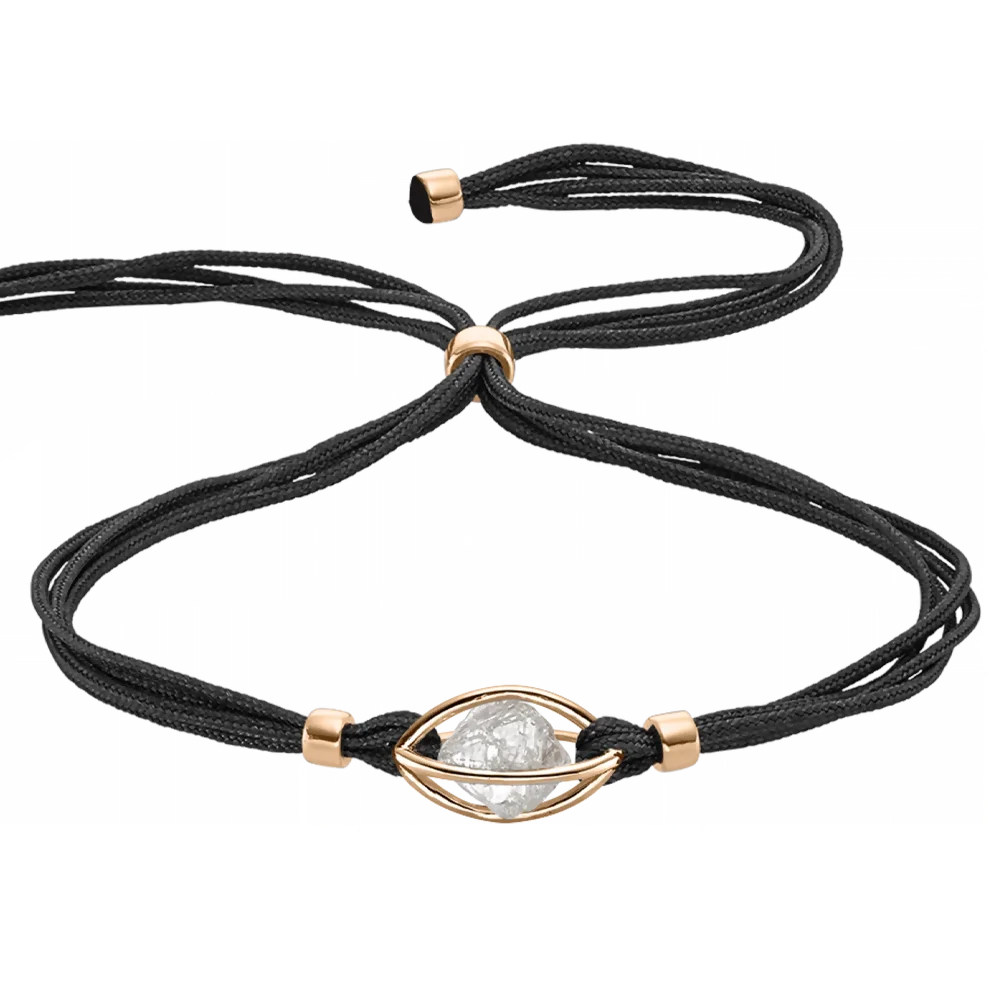 Leo Wittwer Rough Cut® Original Exklusivarmband – Erstklassiges Schmuckstück aus 750er Roségold mit Brillanten und luxuriösem schwarzem Band, kunstvoll handgefertigt für höchste Ansprüche bei Juwelier Schroll in Kitzbühel