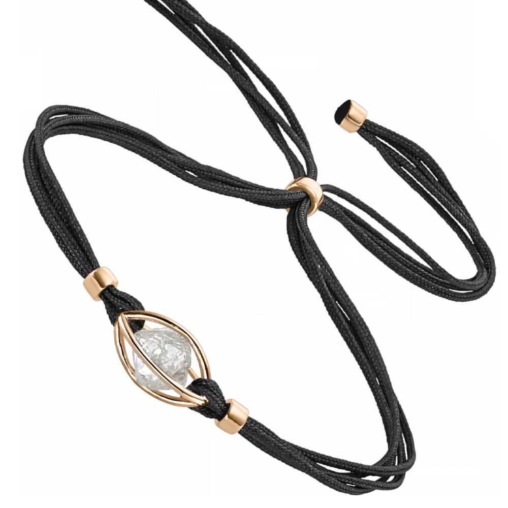 Leo Wittwer Rough Cut® Original High-End-Armband – Exquisites Schmuckstück aus 750er Roségold mit Brillanten und edlem schwarzem Band, kunstvoll handgefertigt für anspruchsvolle Luxusliebhaberinnen und Luxusliebhaber bei Juwelier Schroll in Kitzbühel