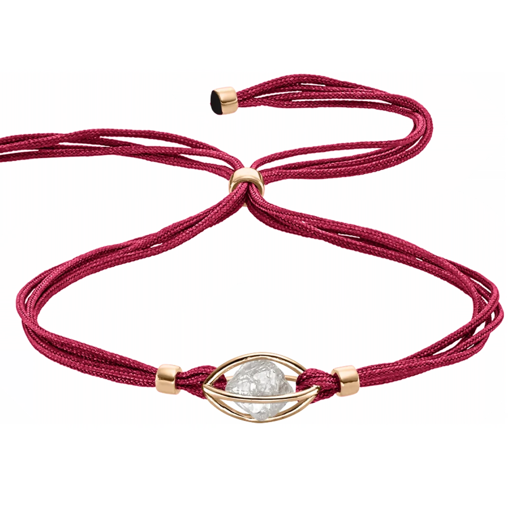 Leo Wittwer Rough Cut® Original Luxusarmband – Exklusives Armband aus 750er Roségold mit Diamanten und stilvollem roten Band, meisterhaft handgefertigt für anspruchsvolle Kundinnen und Kunden bei Juwelier Schroll in Kitzbühel
