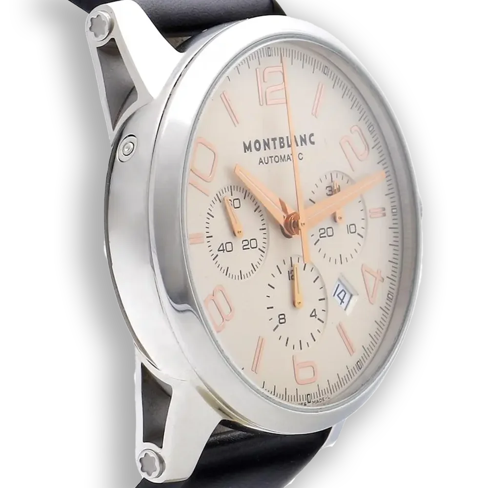 Wo finde ich die beste Montblanc Timewalker Automatik Silber Uhr mit Lederarmband und Saphirglas in Tirol? Luxus Herrenuhr jetzt online entdecken und in der Montblanc Boutique Kitzbühel beraten lassen