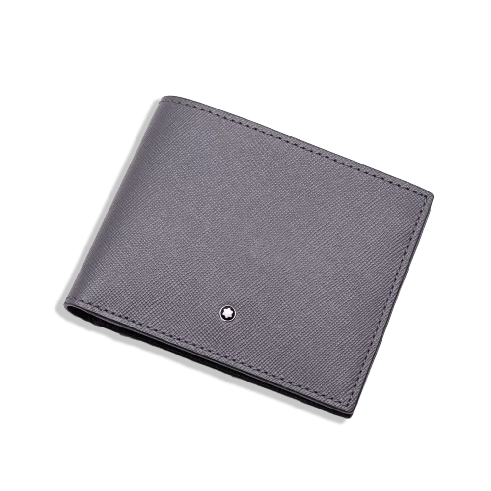 Montblanc Sartorial Jet 4cc Geldbörse aus grauem Leder