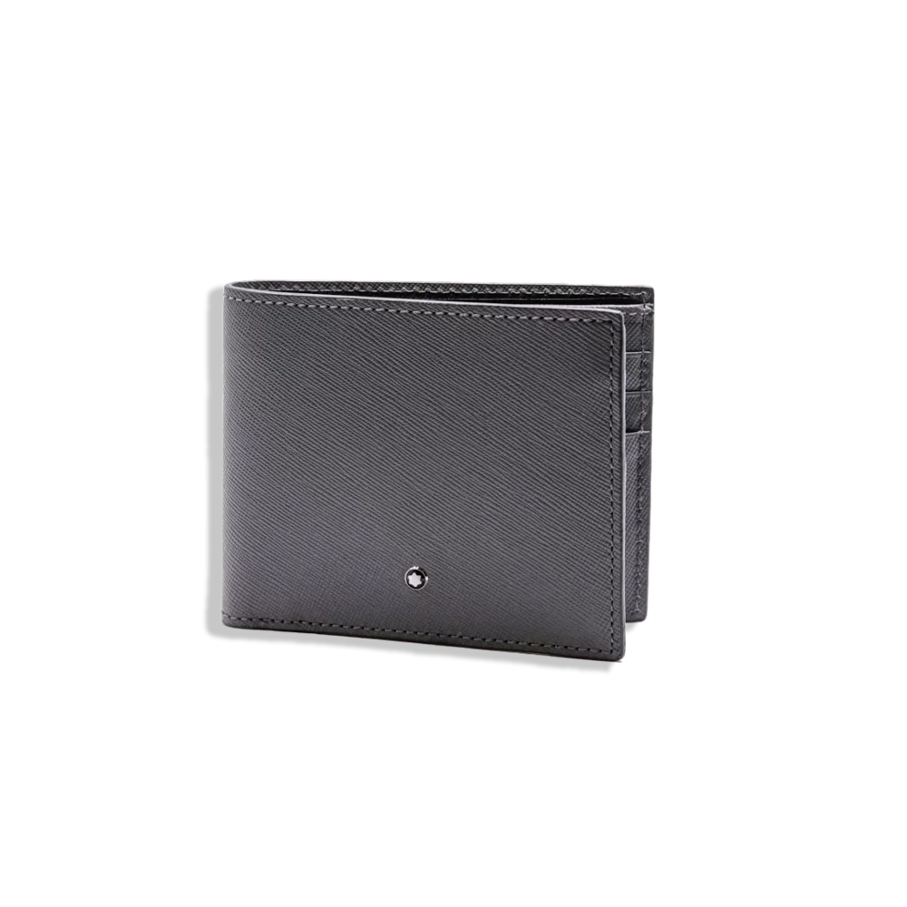 Montblanc Sartorial Jet 4cc Geldbörse aus grauem Leder