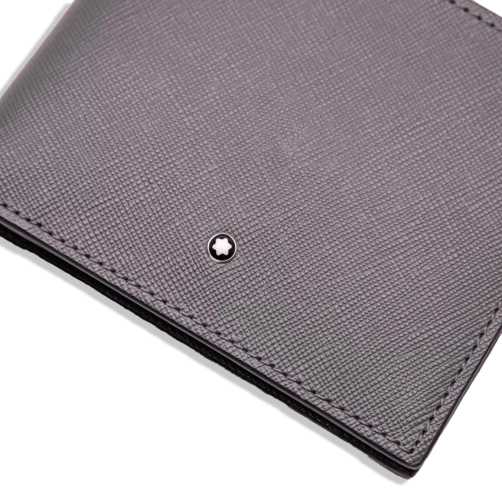 Montblanc Sartorial Jet 4cc Geldbörse aus grauem Leder