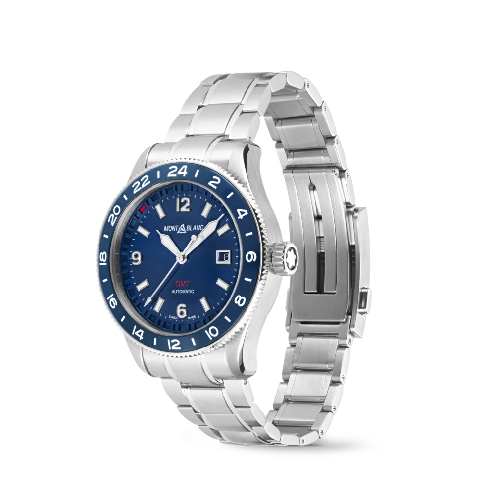 Montblanc 1858 GMT Luxus GMT-Uhr Edelstahl Saphirglas Kitzbühel