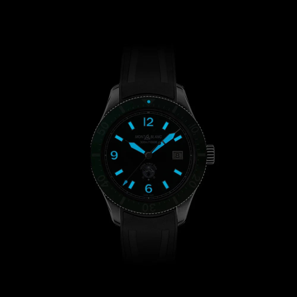 Montblanc® 1858 Iced Sea Automatic Date Grün