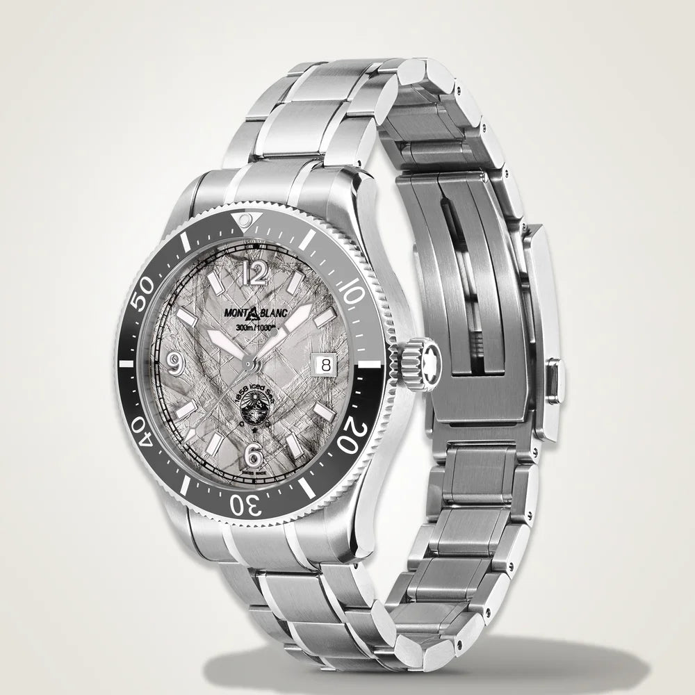 Austauschbares Edelstahl- und Kautschukarmband Montblanc Iced Sea Taucheruhr