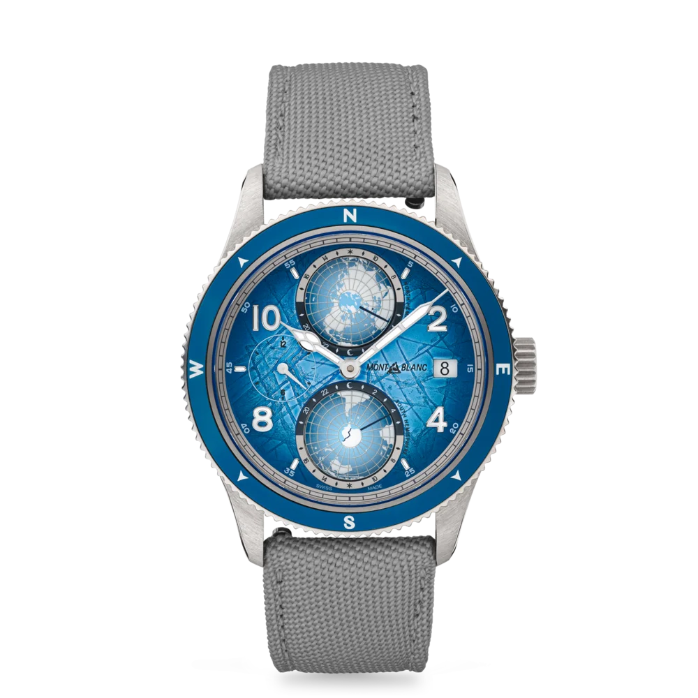 Bronzegehäuse der Montblanc Geosphere 0 Oxygen South Pole mit individueller Patina, erhältlich bei Montblanc Boutique Kitzbühel
