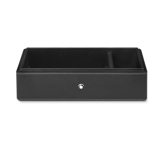 Montblanc Schreibtischbox aus Leder für drei Schreibgeräte und Tintenfass