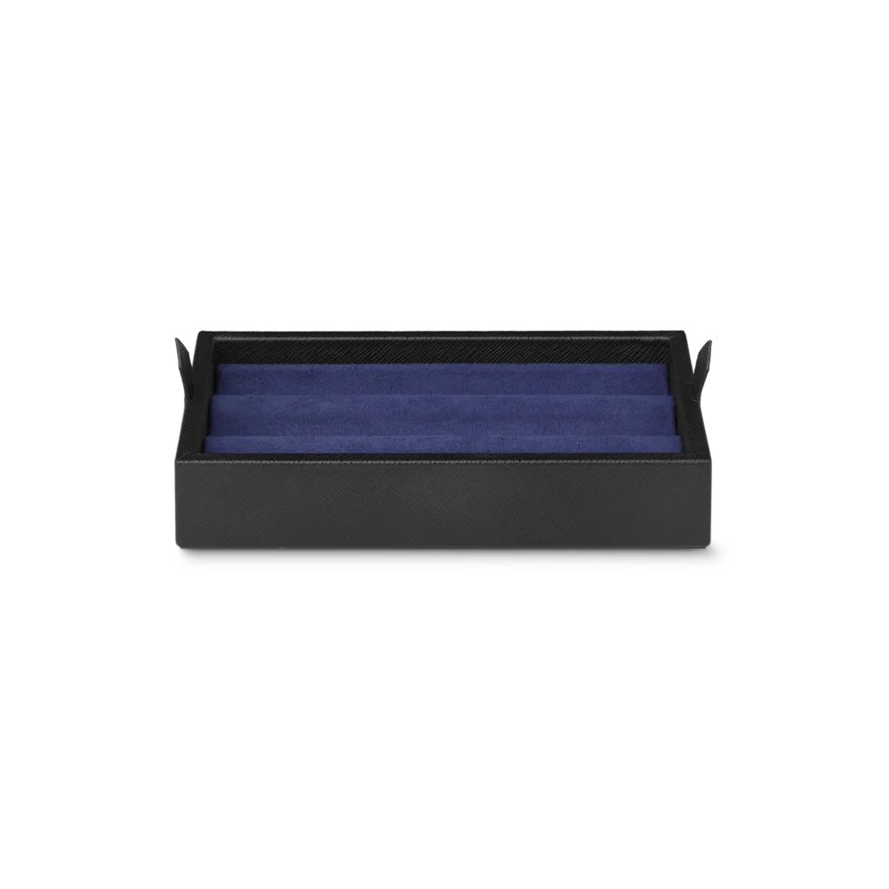 Montblanc Schreibtischbox aus Leder für drei Schreibgeräte und Tintenfass