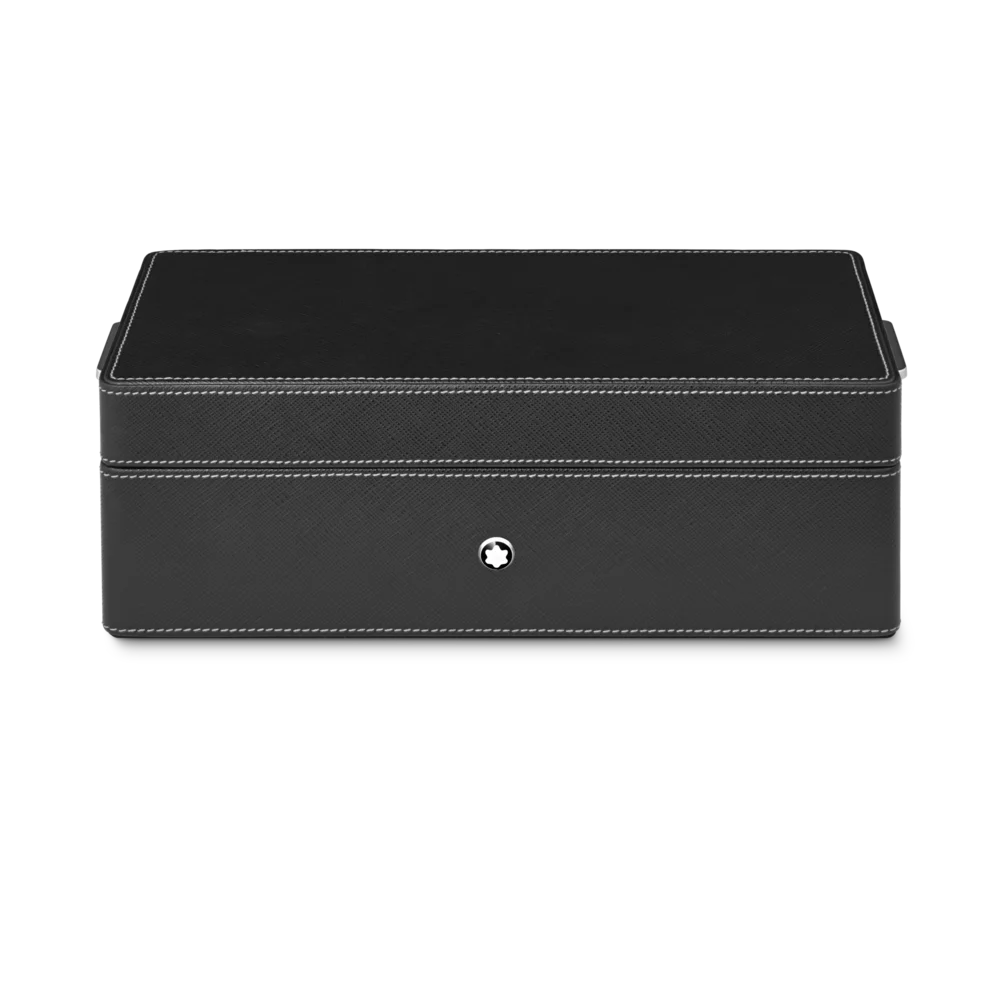 Montblanc Schreibtischbox aus Leder für drei Schreibgeräte und Tintenfass