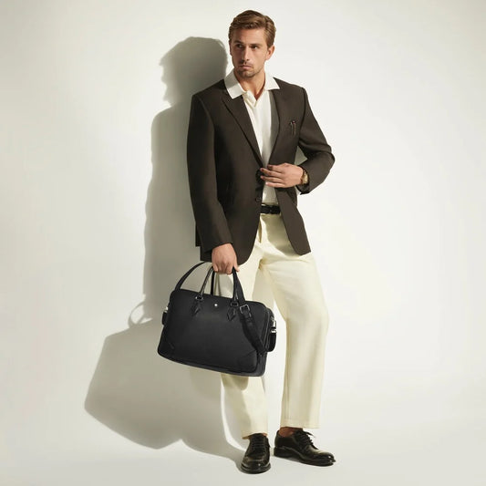 Exklusive Montblanc Business Dokumententasche Leder schwarz Tirol Herren Aktentasche