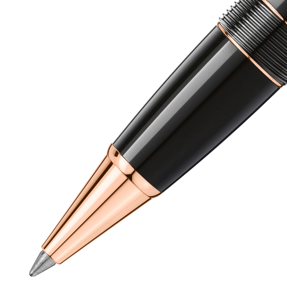 Premium Montblanc LeGrand Rollerball – tiefschwarzer Edelharz-Korpus, rosévergoldete Akzente, luxuriöse Geschenkidee, Montblanc Boutique Kitzbühel