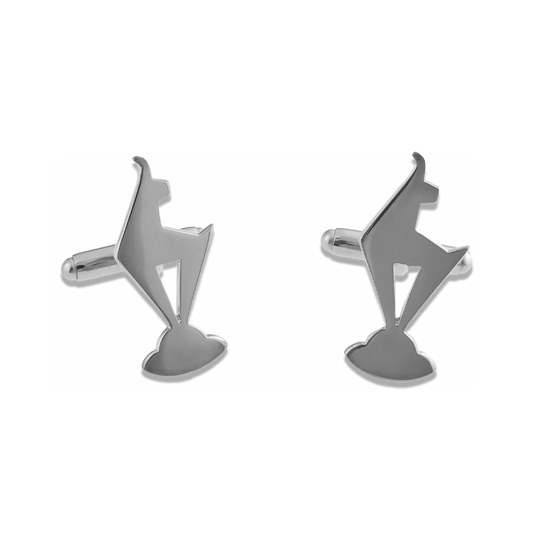 KitzSpirit® Gams Manschettenknöpfe in Silber • 2 Größen