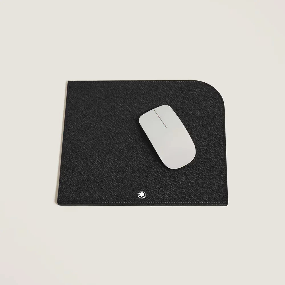 Schwarzes Mauspad aus Grain Leder