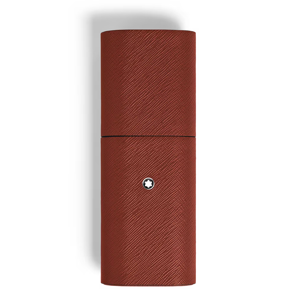 Montblanc Etui für 2 Schreibgeräte aus Sartorial Leder in Red Oak