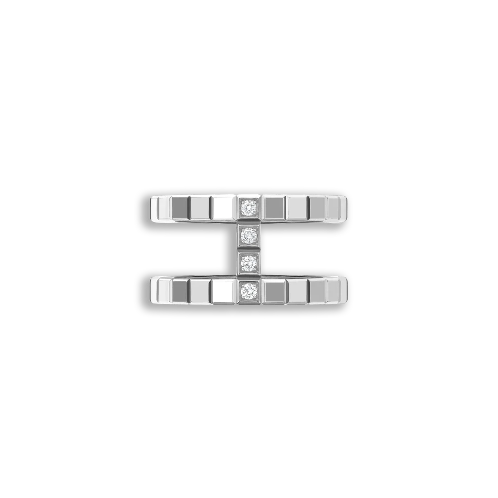 Ice Cube • Ring • Weißgold • 4 Diamanten