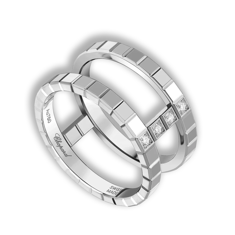 Ice Cube • Ring • Weißgold • 4 Diamanten
