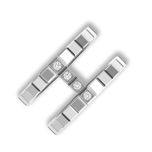 Ice Cube • Ring • Weißgold • 4 Diamanten