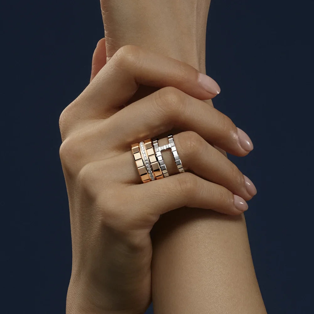 Ice Cube • Ring • Weißgold • 4 Diamanten