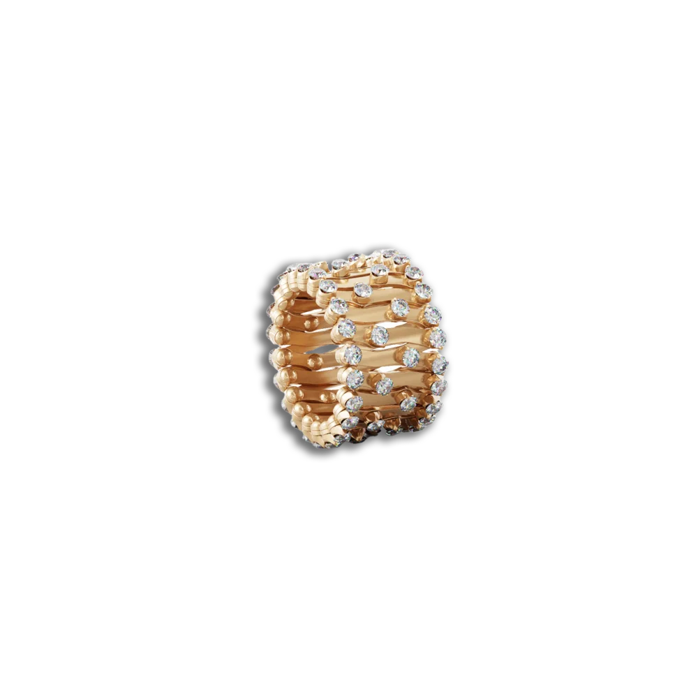 Ring Bracelet 1492 • weiße Diamanten • Roségold