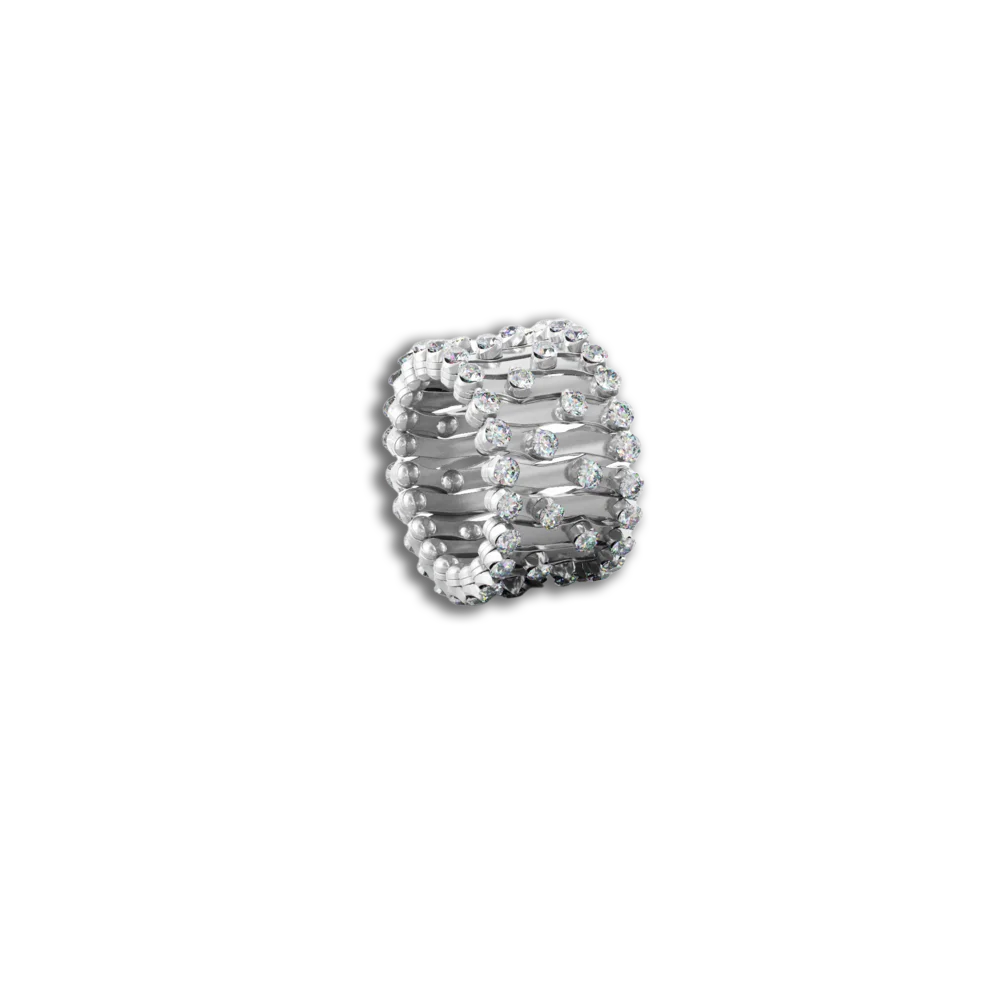 Ring Bracelet 1492 • weiße Diamanten • Weißgold