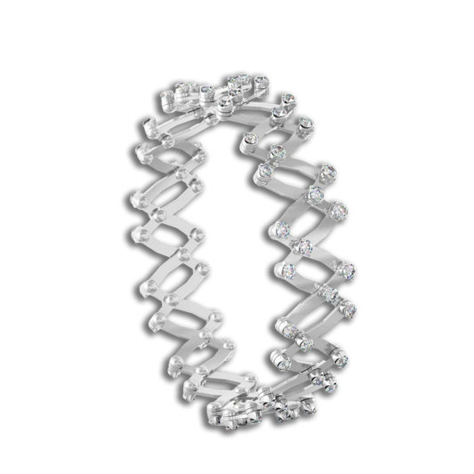 Ring Bracelet 1492 • weiße Diamanten • Weißgold