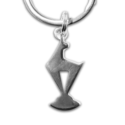 Schlüsselanhänger mit Kitz Gams & Lederkordel