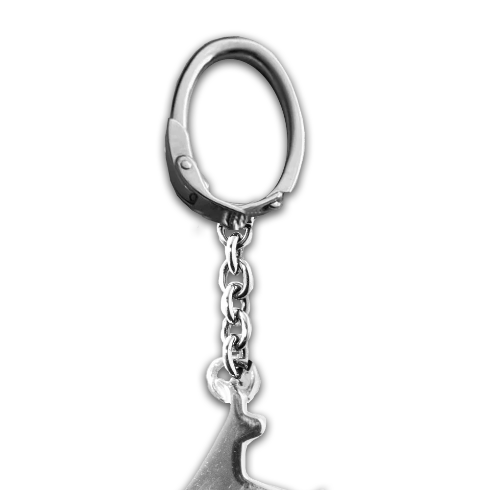 Schlüsselanhänger Kitz Gams 50 mm – Hebel-Hacken-Verschluss