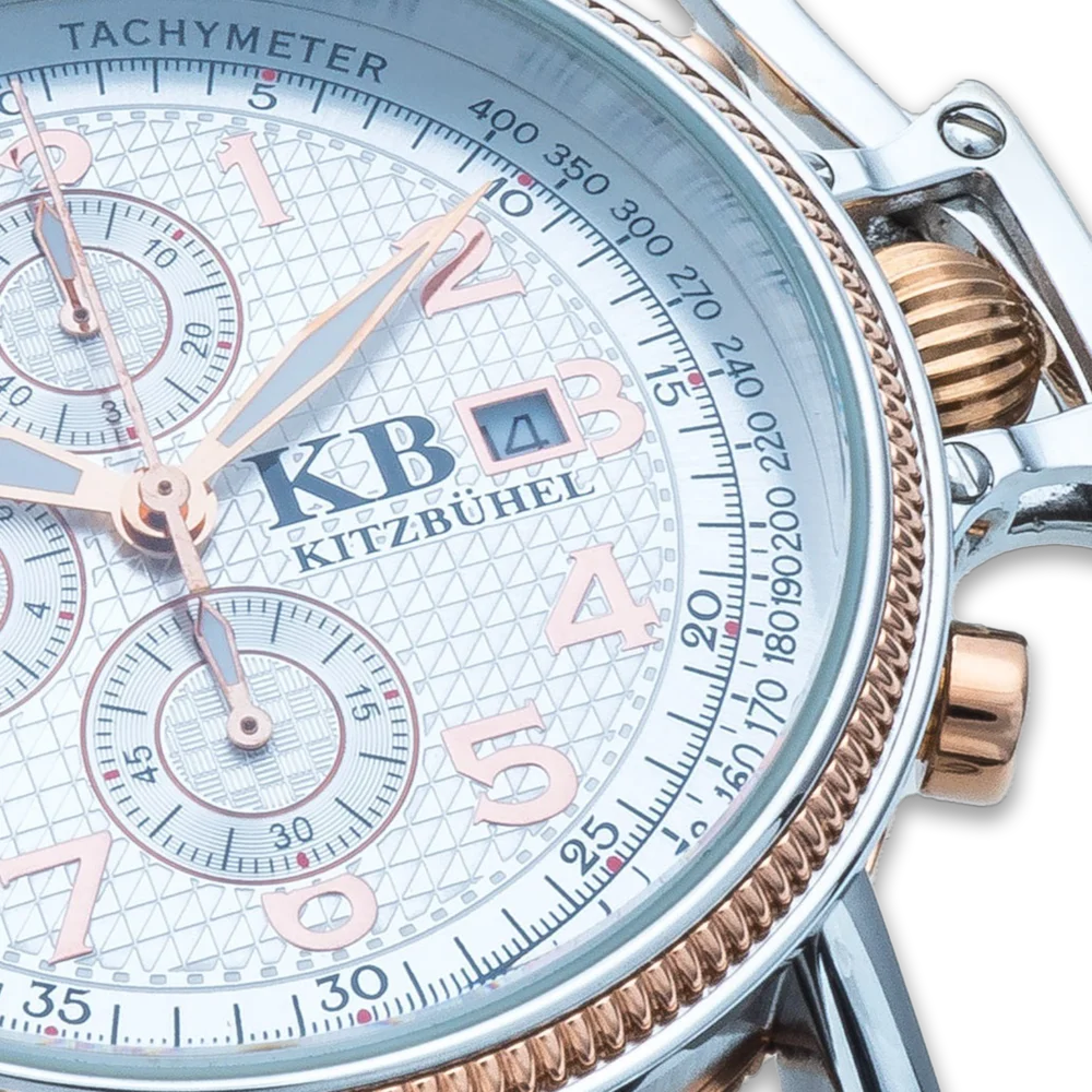 KB Spezial Stoppuhr Roségold – Premium-Chronograph, edles Sammlerstück für exklusive Kollektionen, meisterhafte Goldschmiedekunst, erhältlich bei Juwelier und Goldschmied Schroll in Kitzbühel Tirol oder online.