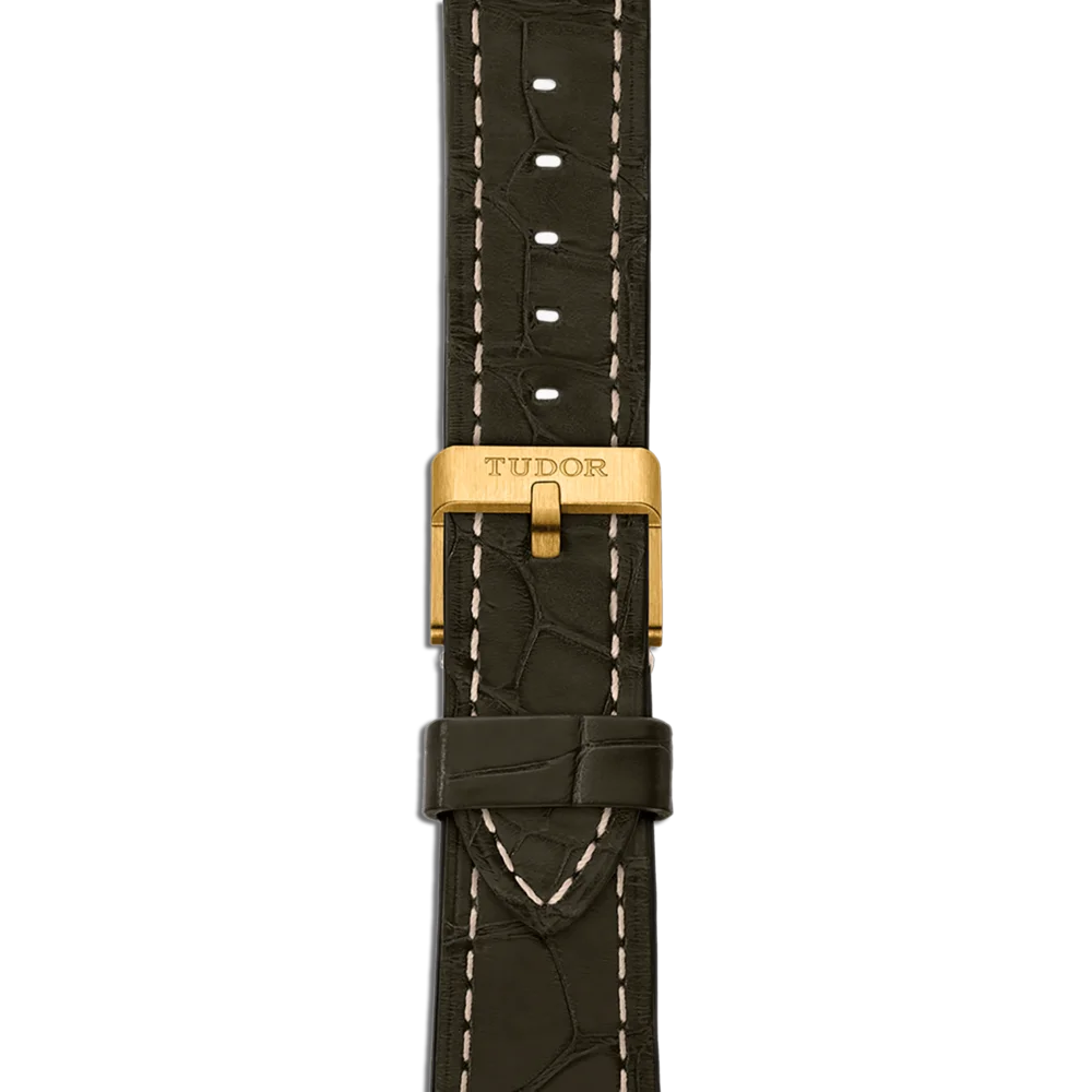 Luxuriöse Tudor Black Bay 58 18K – High-End Schweizer Herrenuhr aus massivem 18 Karat Gold mit Automatikwerk, grünem Zifferblatt, Lederarmband und Zusatzband, im Uhrengeschäft Schroll Tirol mit individueller Beratung und exklusivem Service erhältlich – perfekte Geschenkidee für Liebhaber edler Golduhren aus dem Hause Rolex