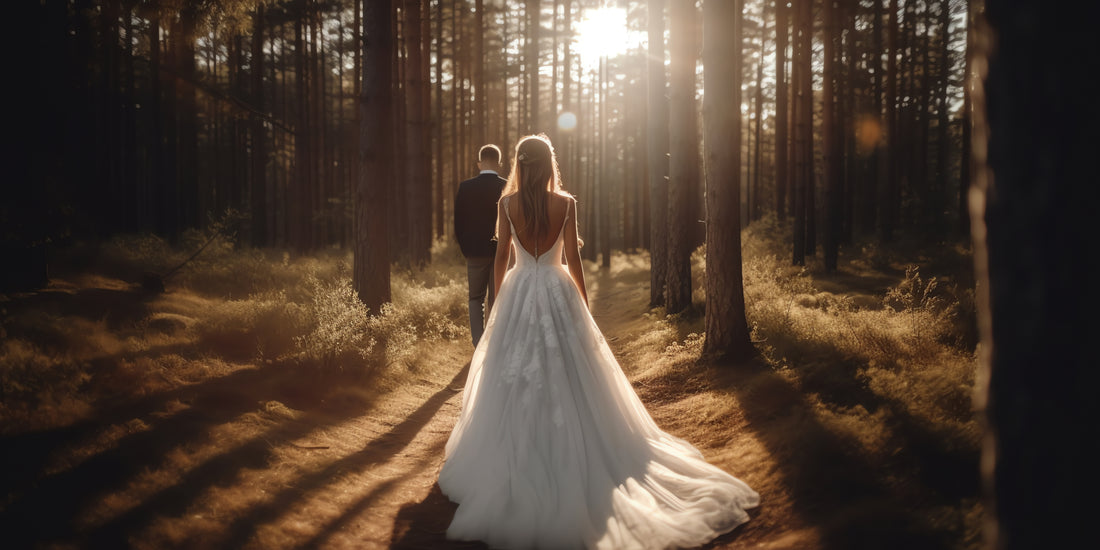 Hochzeitspaar im Wald