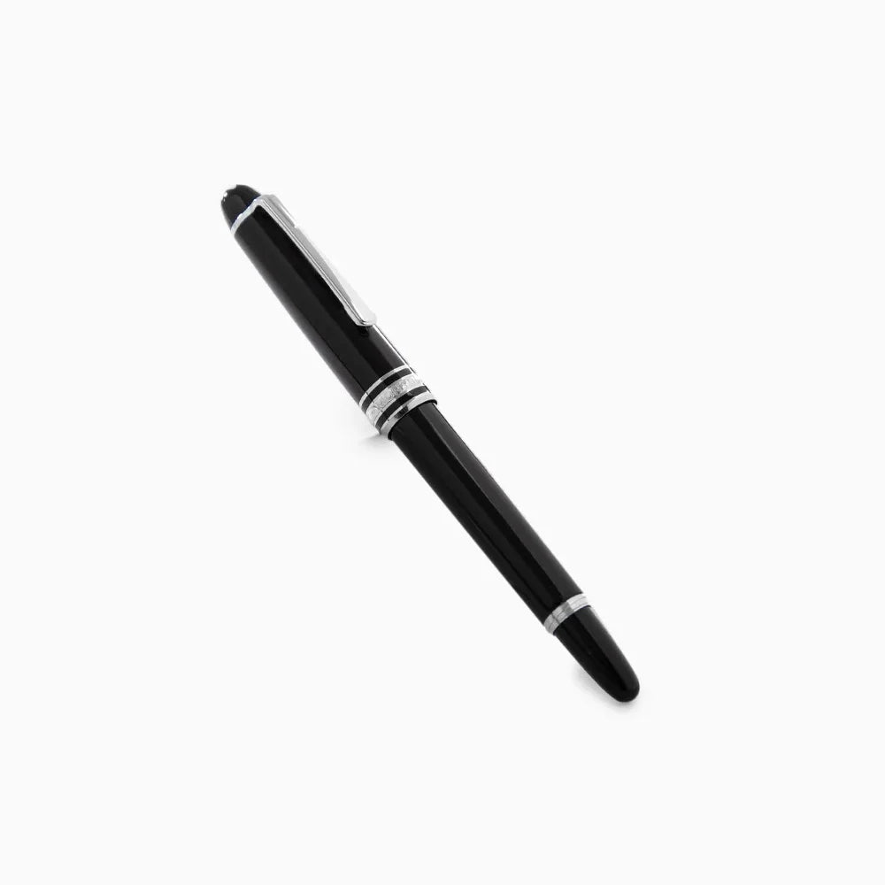 Luxusfüllfeder aus schwarzem Edelharz mit 585 Goldfeder rhodinierte Intarsie Montblanc Meisterstück Platinum Line kaufen bei Montblanc Boutique Kitzbühel