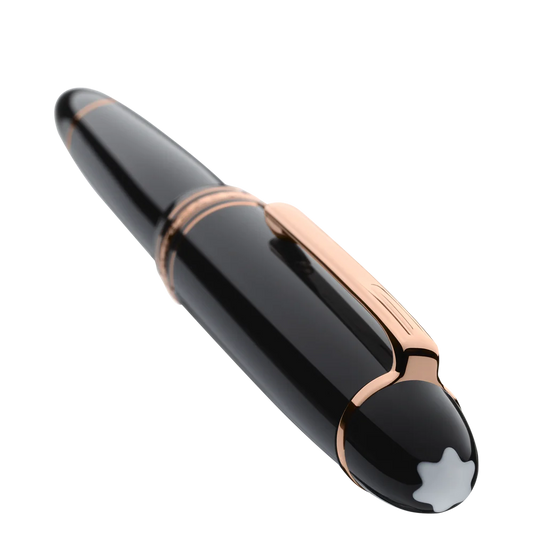 Rosevergoldeter Montblanc Meisterstück LeGrand Füllfederhalter aus schwarzem Edelharz online kaufen