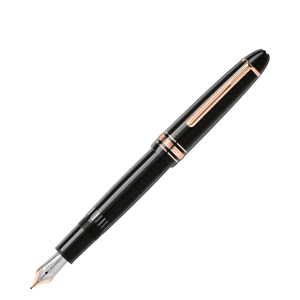 Montblanc Luxus Füllfederhalter mit handgefertigter 14 Karat Goldfeder in Roségold