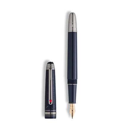 Montblanc Meisterstück In 80 Tagen um die Welt Classique Luxus Füllfederhalter in dunkelblauem Edelharz mit Zuggravur bei Montblanc Boutique Kitzbühel Tirol