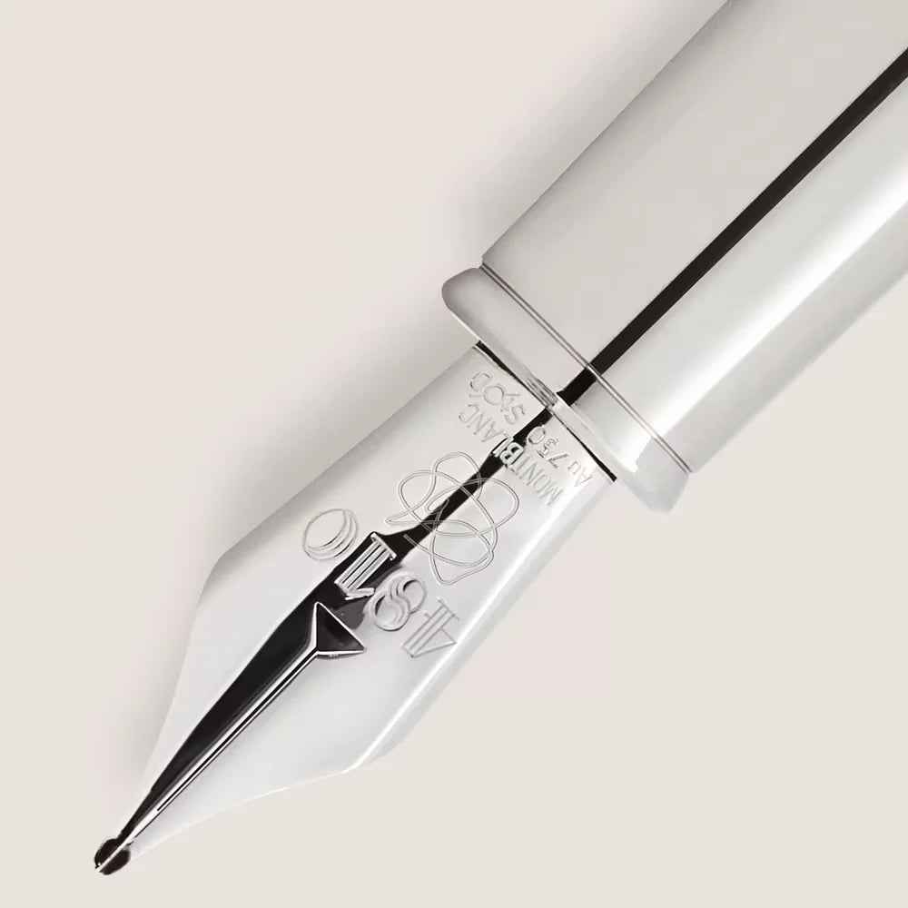 Limitierter Montblanc Füllfederhalter 750er Gold mit korallefarbenem Montblanc Emblem