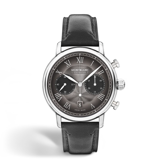 Montblanc Star Legacy Chronograph 42 mm Luxus Automatik Uhr mit anthrazitfarbenem Sfumato Zifferblatt bei Montblanc Boutique Kitzbühel Tirol online kaufen