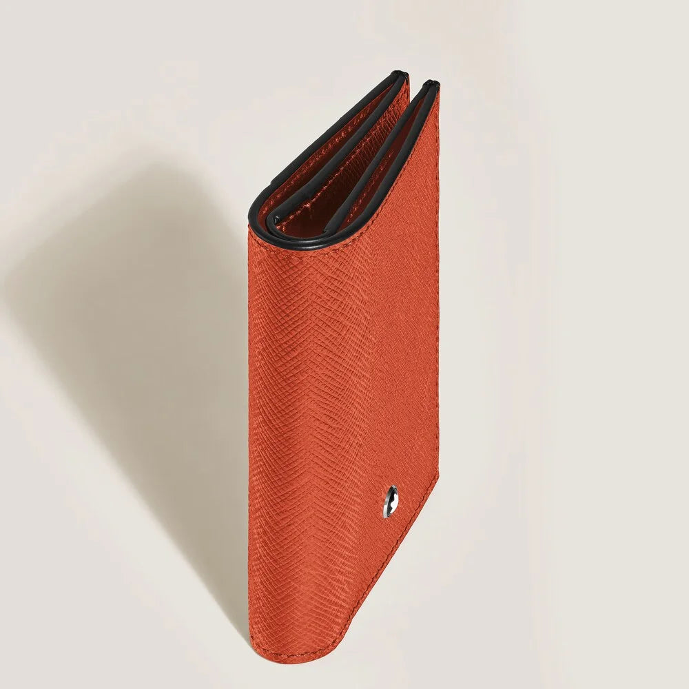 Montblanc Mini-Geldbörse 4cc Sartorial Leder Mandarin kompakte Luxus Geldbörse online sicher kaufen Montblanc Boutique Kitzbühel Tirol