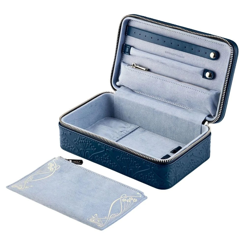WOLF 1834 - Hochwertiges Schmucketui Navy mit Liberty Ianthe Design und nachhaltigem biobasiertem Material im Juwelier Tirol Shop entdecken