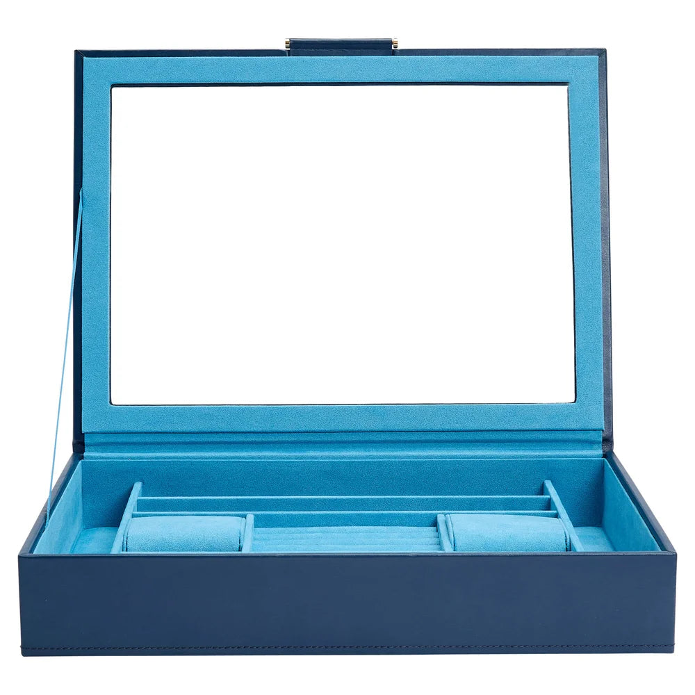 Sophia Schmuckbox mit durchsichtigen Deckel indigoblau