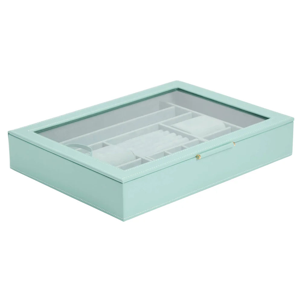 Sophia Schmuckbox mit durchsichtigen Deckel jade